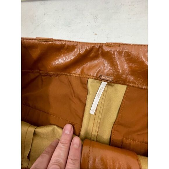 Free People NWT Faux Patent Leather Twin Flame Pants Size 12 - Picture 6 of 10